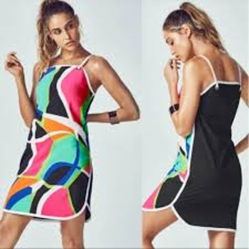 Fabletics Wonda Dress Womens Size Medium Colorblock